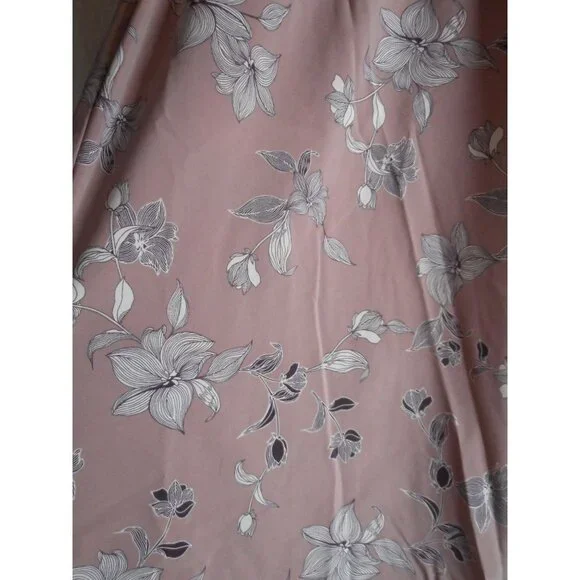 QVC LOGO Lori Goldstein Wide leg Capri Pants Sz 20W floral Dusty mauve - Picture 5 of 8